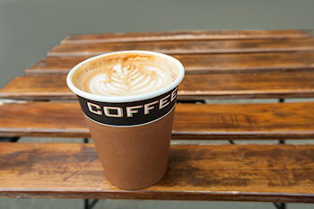 coffee on a wood table